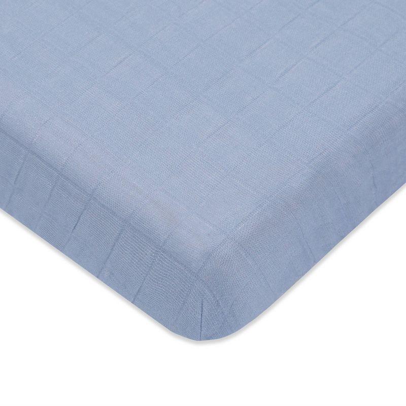 Dewdrop Muslin Mini Crib Sheet