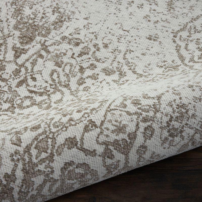 Nourison Damask Vintage Indoor Rug Ivory 2'3" x 7'6"