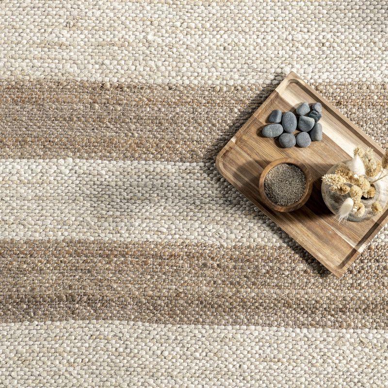 nuLOOM Flatweave Alisia Stripes Jute Area Rug