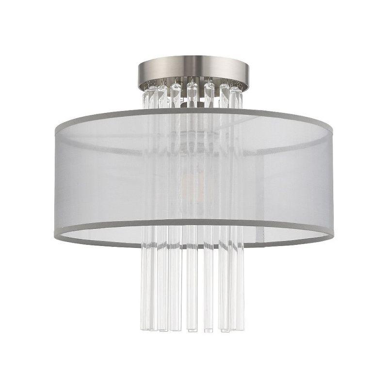 Livex Lighting Alexis 1 - Light Flush Mount in  Brushed Nickel