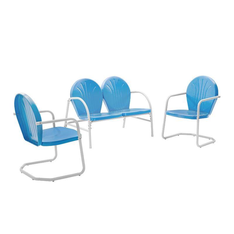 Griffith 3pc Outdoor Seating Set - Sky Blue - Crosley