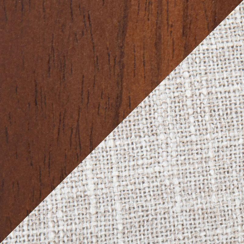 Set of 2 Toriano Dining Chairs Walnut/Beige: LumiSource, Upholstered, Mid-Century Modern, Wood Legs