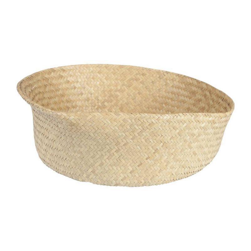 Seagrass Basket with Handles 12" x 19" Natural  - Storied Home