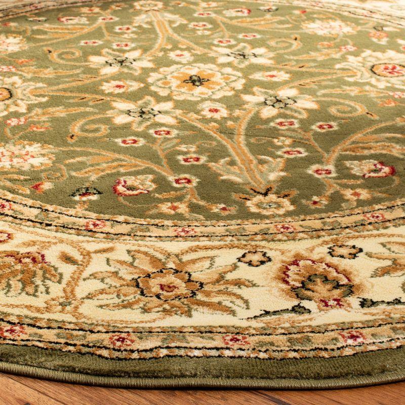 Lyndhurst LNH212 Power Loomed Area Rug - Sage/Ivory - 5'3" round - Safavieh.