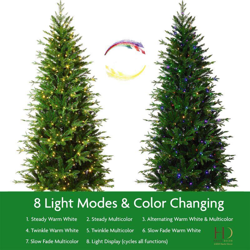 6.5' Artificial Fir Christmas Tree with Color & Clear Lights