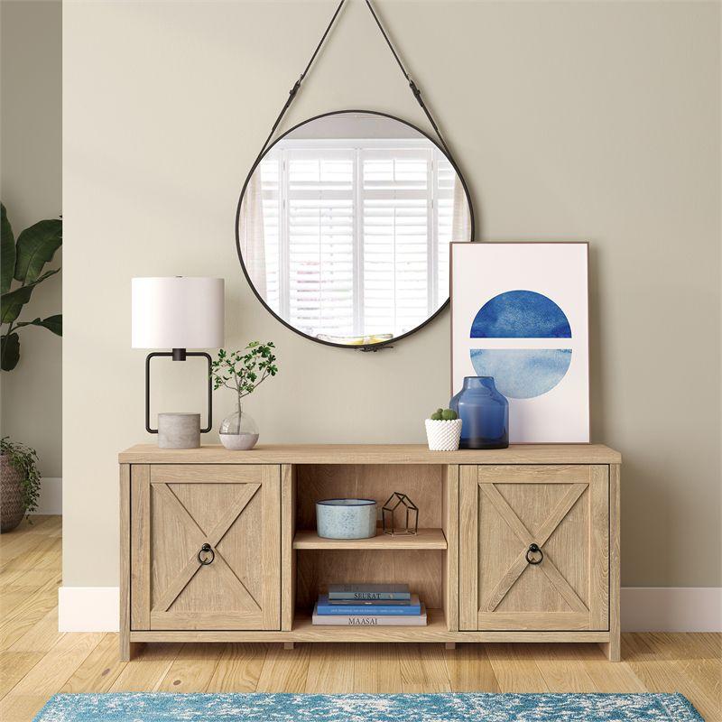 58 Inch White Oak TV Stand - Henn&Hart