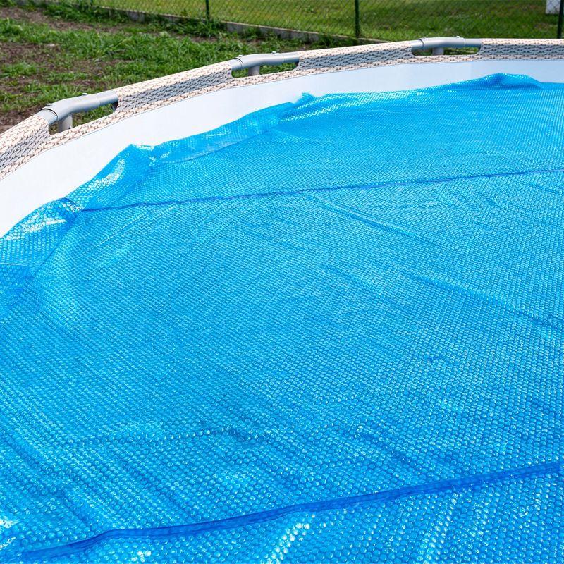 24' Round Blue Solar Blanket Swimming Pool Cover