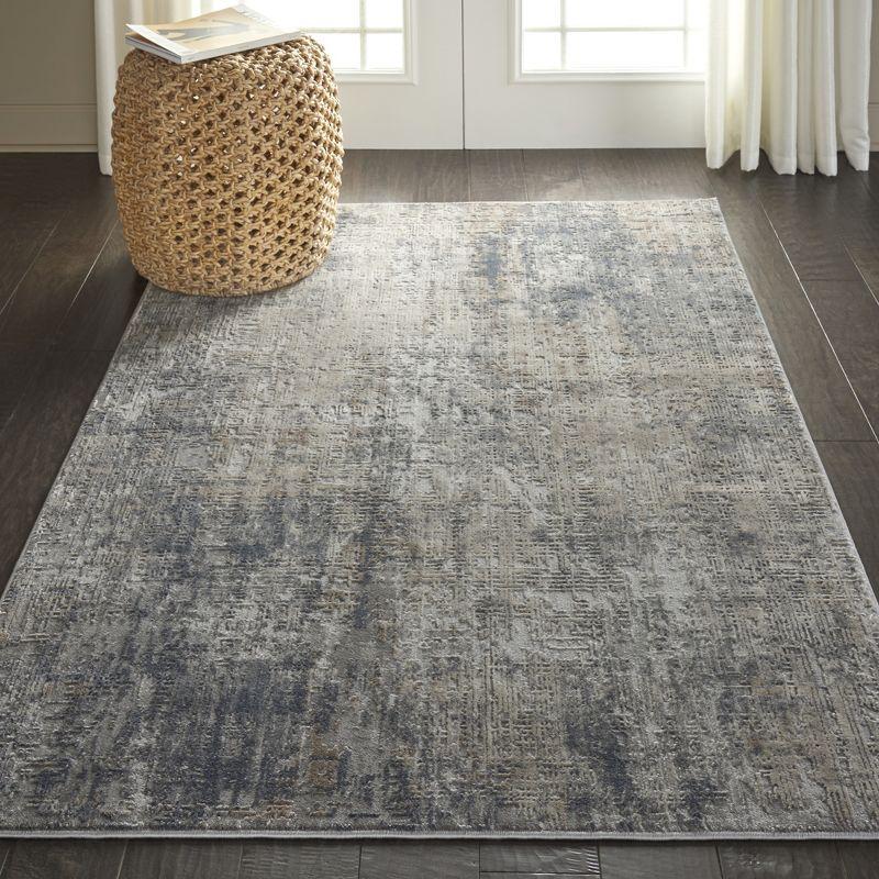 Nourison Rustic Textures Abstract Indoor Area Rug Grey/Beige 3'11" x 5'11"
