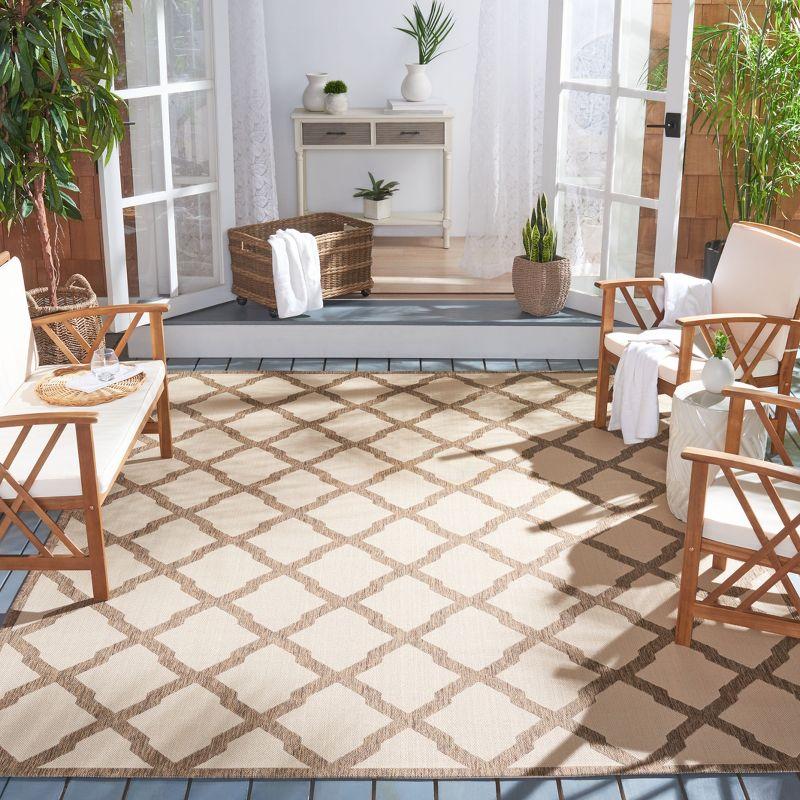 Beach House BHS122 Power Loomed Indoor/Outdoor Area Rug - Cream/Beige - 9'x12' - Safavieh