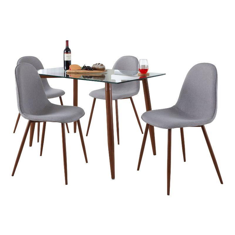 5 - Piece Glass Top Dining Set