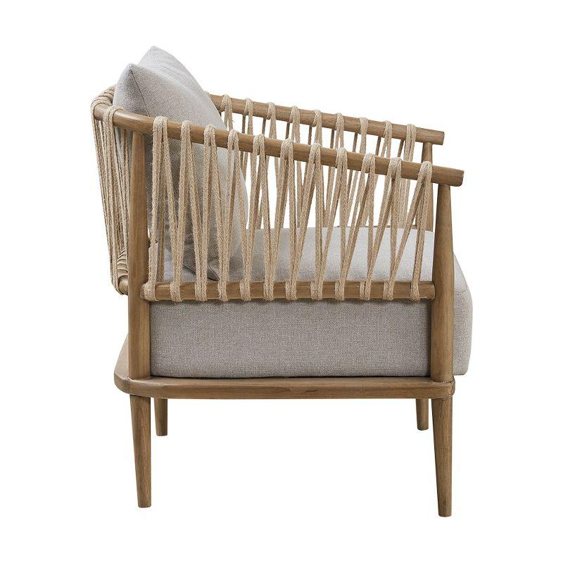 Longshore Tides Comfortable Lounge Chair Solid Wood Coastal Style Perfect For Indoor Spaces