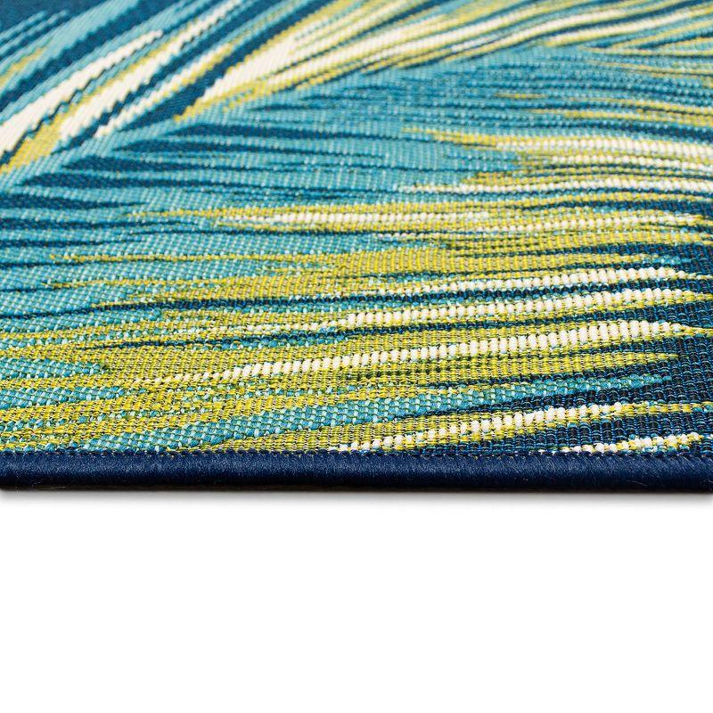 Liora Manne Marina Palm Border Indoor/Outdoor Rug Navy 8'10" x 11'9"