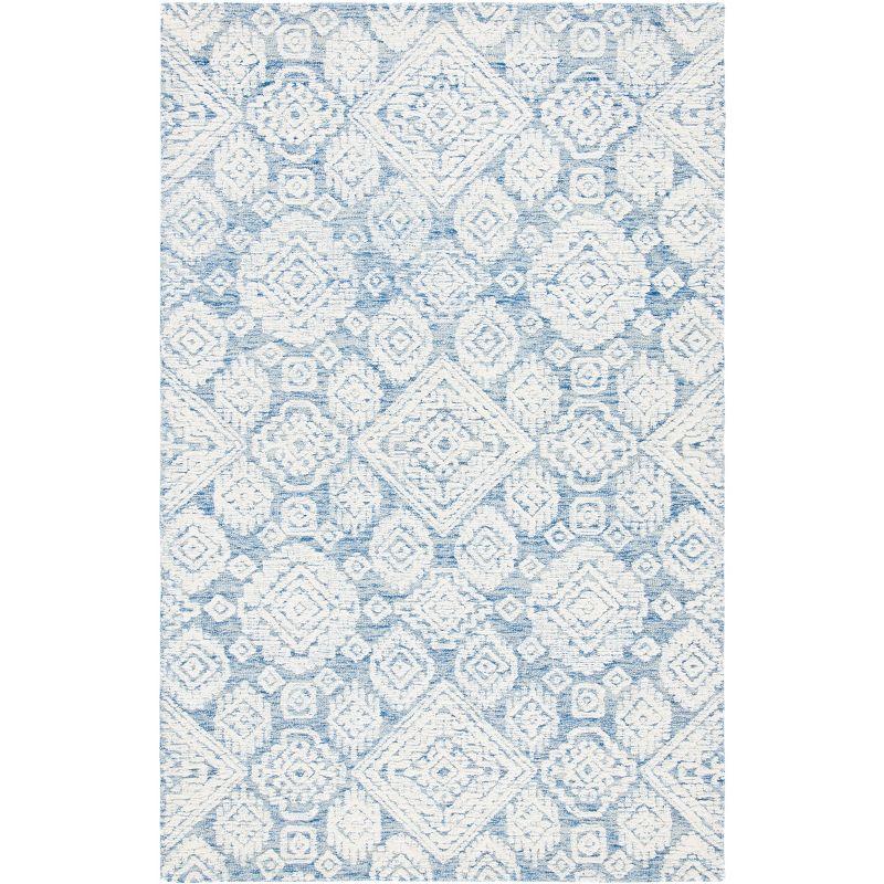 Metro MET987 Hand Tufted Indoor Area Rug - Blue/Ivory - 4'x6' - Safavieh