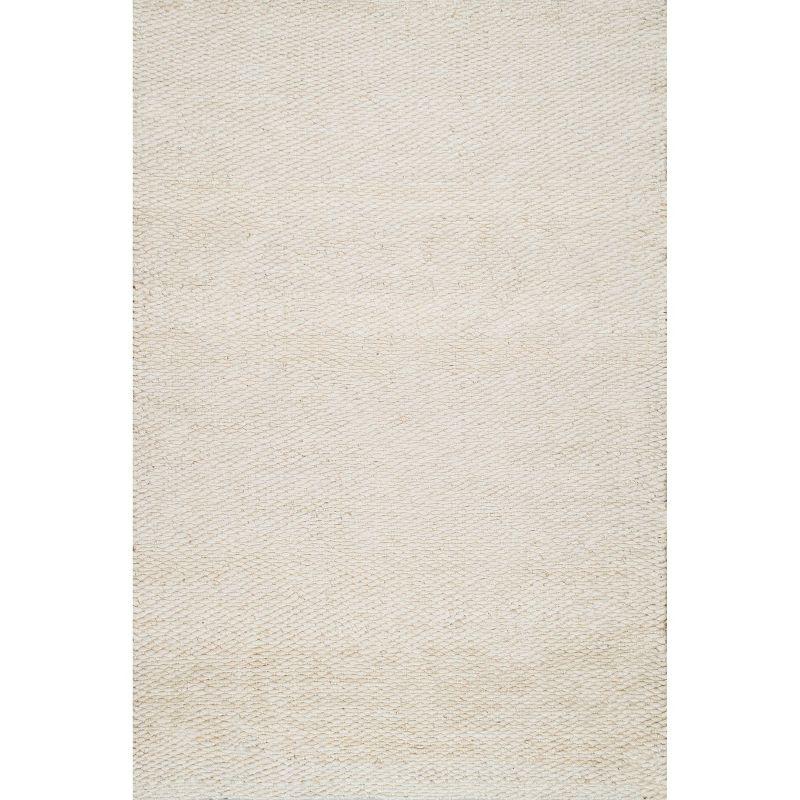 Nuloom Hailey Solid 8x10 Jute Indoor Area Rug for Dining Room Rug Neutral Rug Living Room Rug Kitchen, Off White