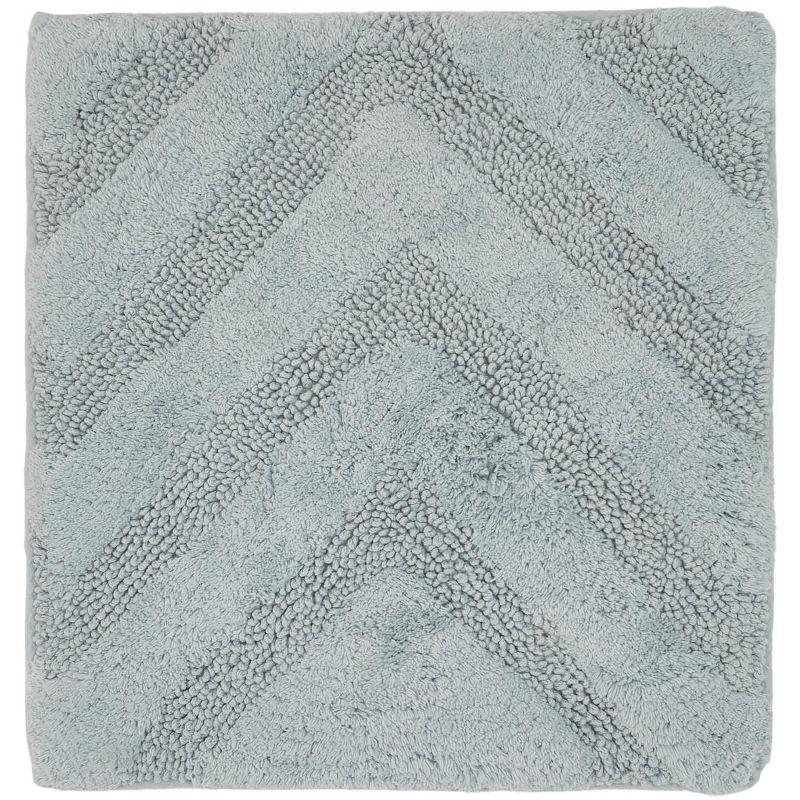 Better Trends Hugo 100% Cotton Tufted Non-Slip Backing Bath Rug 20" x 20" Contour - Blue