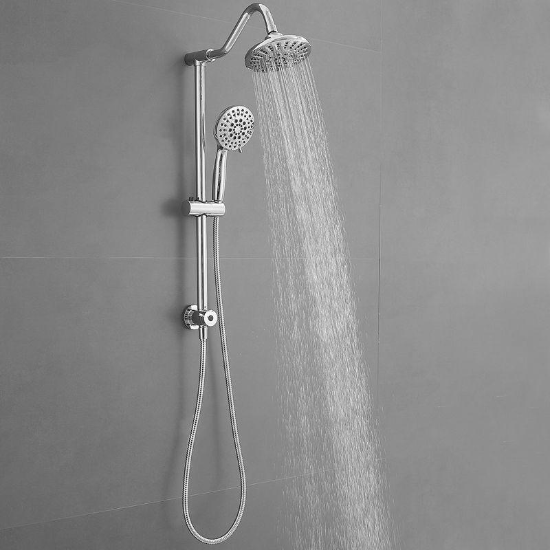 Chrome 5-Spray Wall Mount Shower Head with Handheld