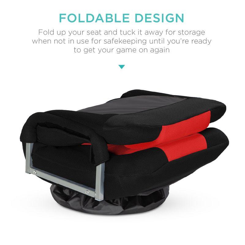 Trule Trule Reclining Swiveling Rocker Game Chair with Footrest
