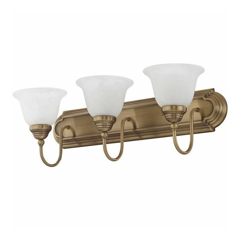 Livex Lighting Belmont 3 - Light Vanity in  Antique Brass