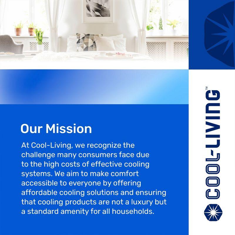 Cool Living CL-30 12-Inch 3-Speed Oscillating Table Fan, Standing Fan for Table or Counter, White