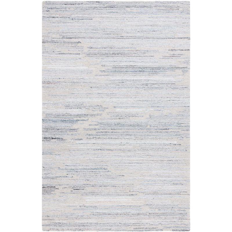 Abstract ABT877 Handmade Tufted Accent Rug - Beige/Blue - 3'-0" x 5'-0" - Safavieh