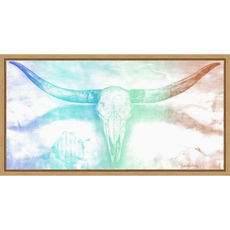 Amanti Art Longhorn II Rainbow by Marie Elaine Cusson Framed Wall Art Print