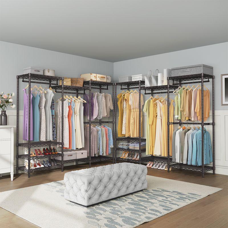 MAXAYA Portable Closet Wardrobe Heavy Duty Clothes Rack, Frees... | Wayfair