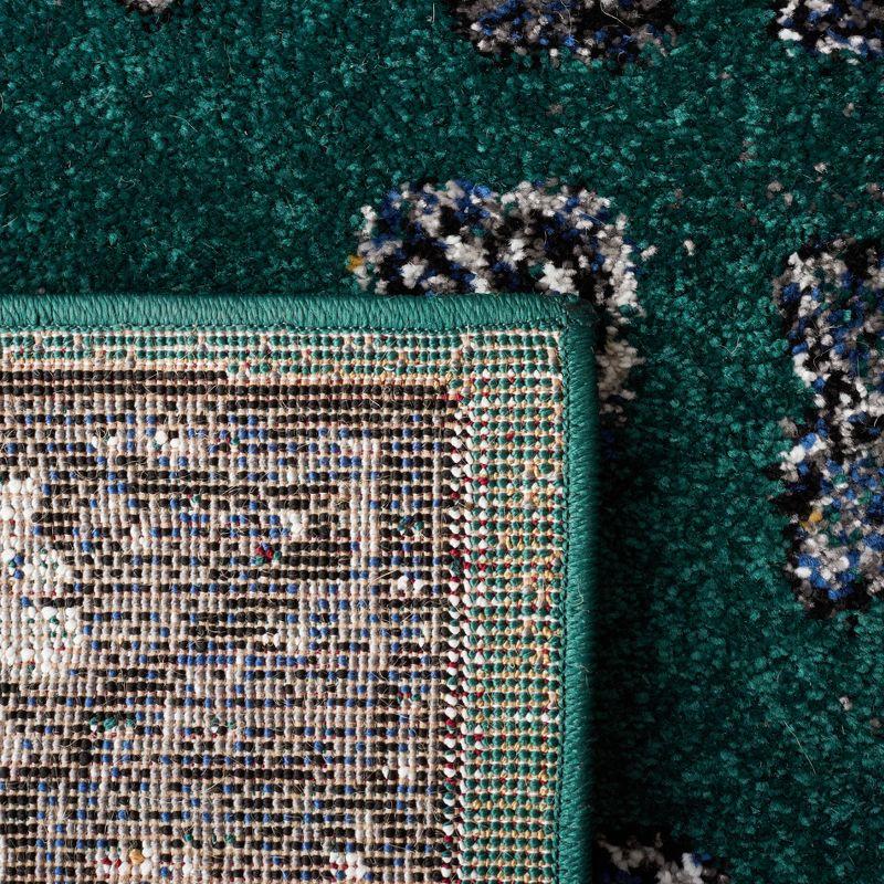 Vintage Hamadan VTH204 Power Loomed Indoor Area Rug - Green/Black - 5'3"x7'6" - Safavieh