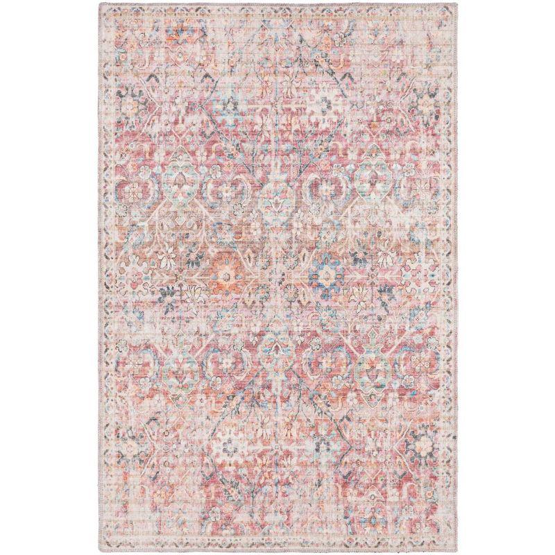 Unique Loom Nostalgia Gossamer Floral and Botanical Washable Indoor Flatweave Woven Area Rug