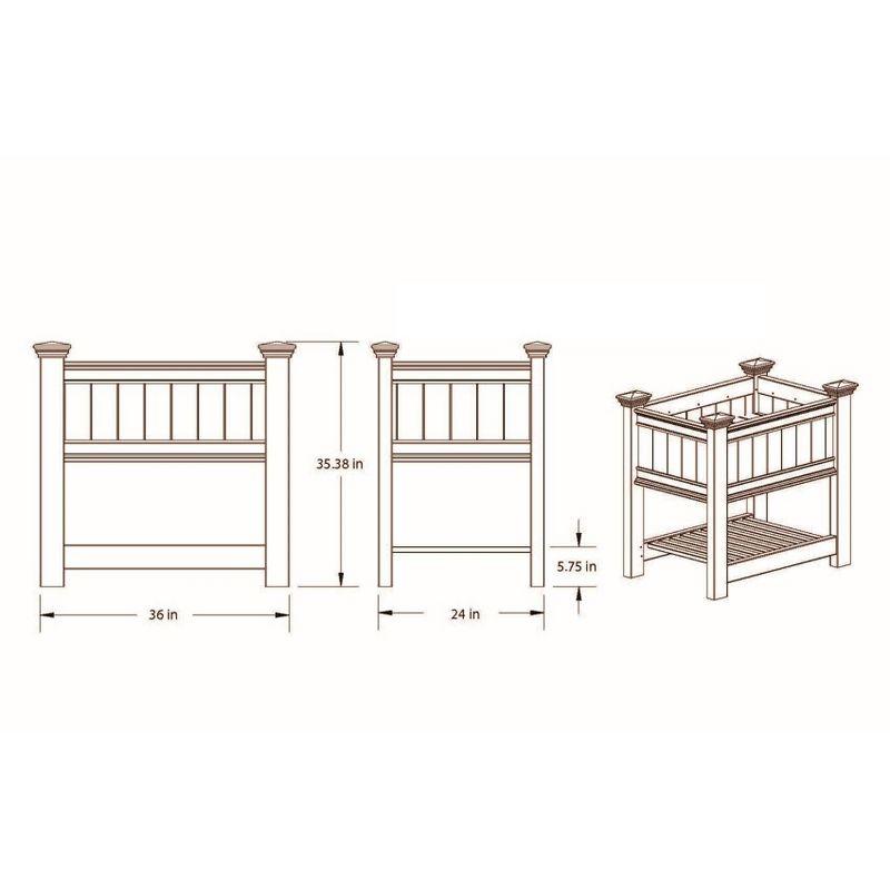 Cambridge Raised Rectangular Planter - Vita