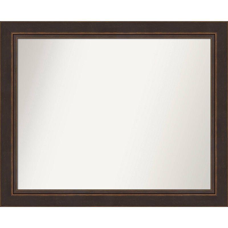 Lara Bronze Wood Framed Rectangular Bathroom Vanity Mirror