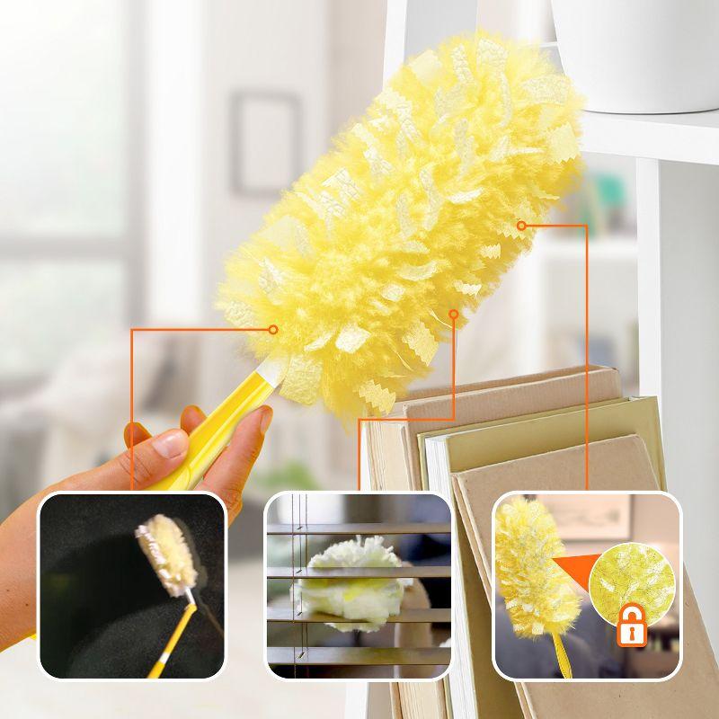 Swiffer Dusters Heavy Duty Super Extendable Handle Dusting Kit(Extension Pole, Extendable Handle,4 Duster Refill) - 4ct