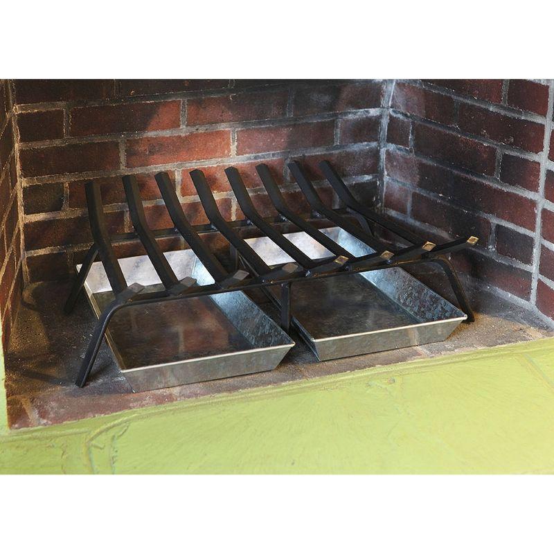 Achla Designs 27" Sturdy Tapered Steel Hearth Grate Black