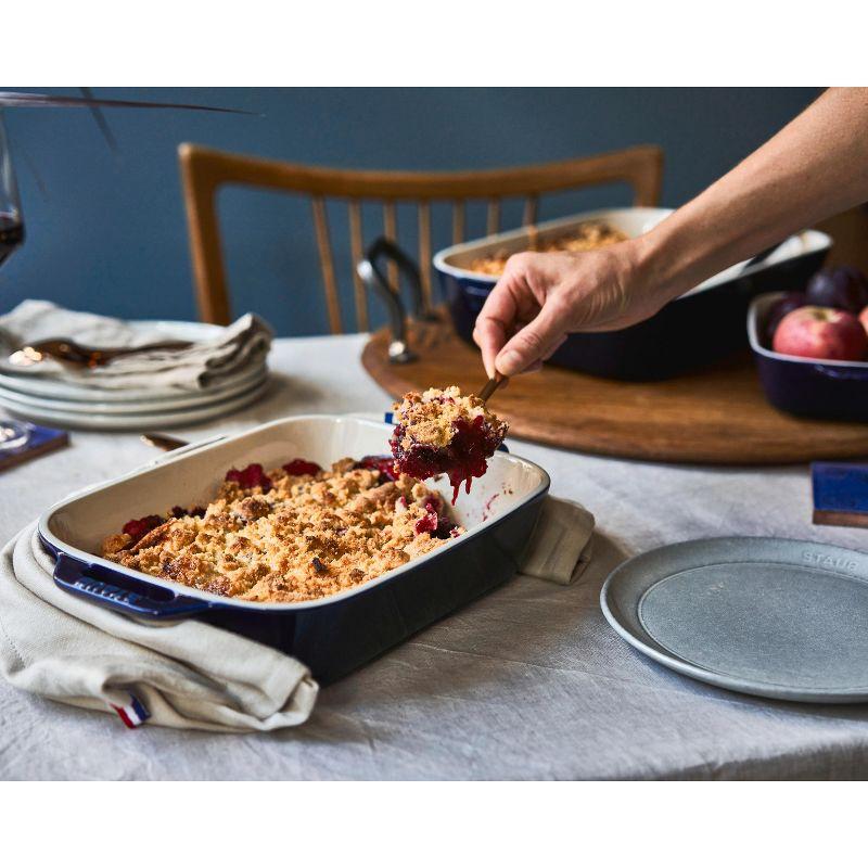 Staub Dark Blue Rectangular Bakers, Set of 3
