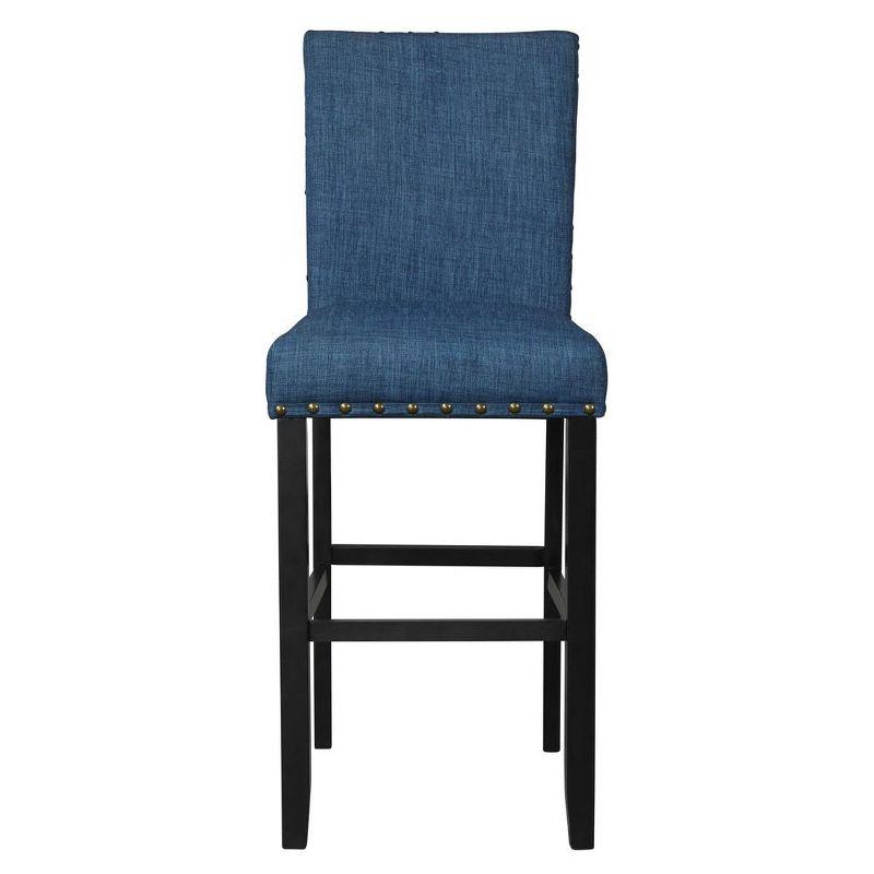 New Classic Furniture, Furniture Crispin Solid Wood 29" Barstool - Marine Blue (Set of 2), Blue