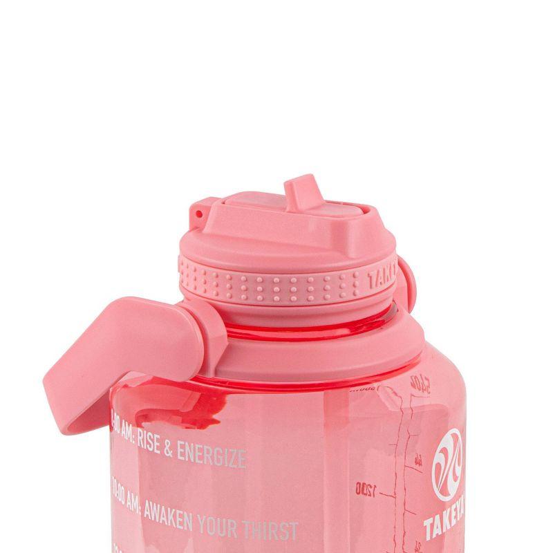 Takeya 64oz Tritan Motivational Water Bottle with Straw Lid - Pink