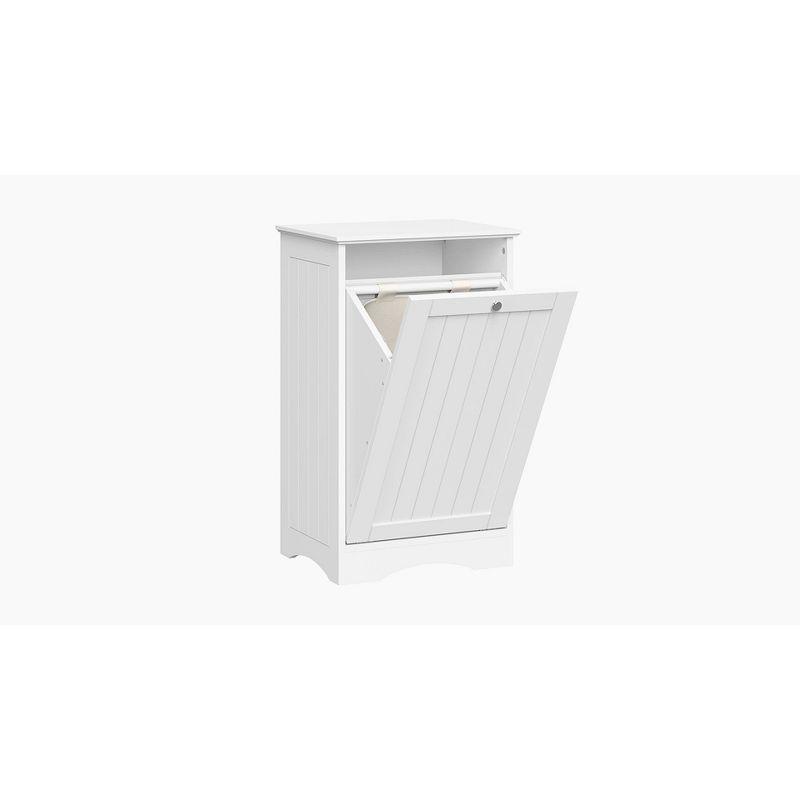 RiverRidge Ashland Tilt-Out Laundry Hamper Cabinet with Removable Cloth Storage Bag - White