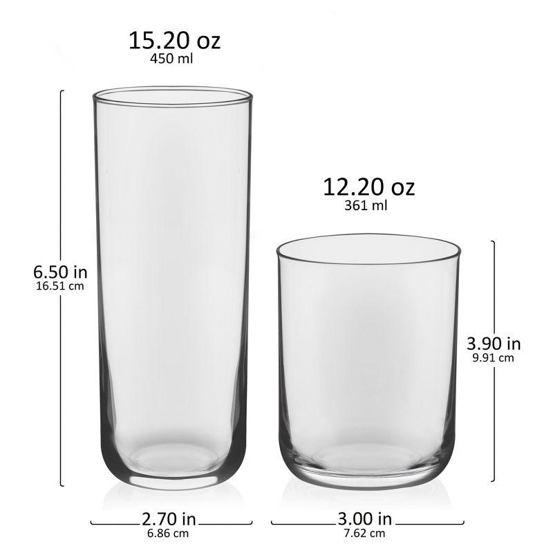 Libbey Libbey Lisbon 16-Piece Tumbler and Rocks Glass Set