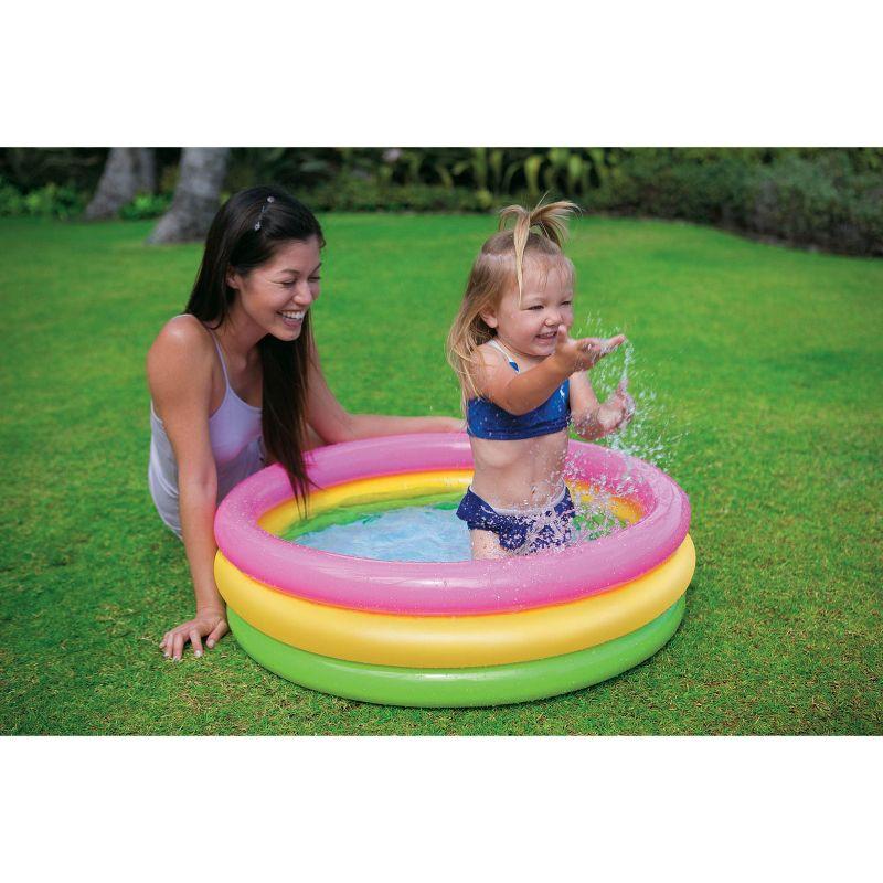 Sunset Glow 34" Round Inflatable Baby Pool