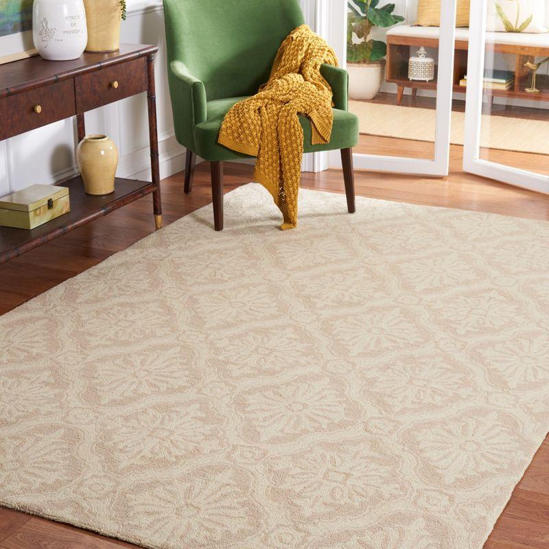 Taran Easy Care Hand Hooked Performance Damask Rug