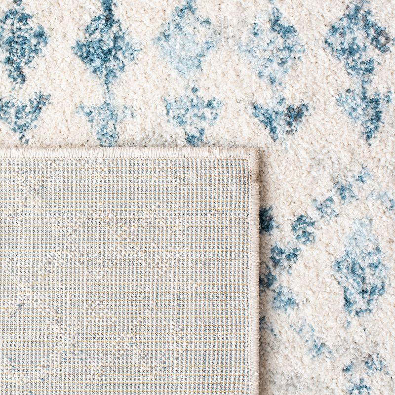 Tulum TUL240 Power Loomed Indoor Area Rug - Ivory/Turquoise - 9'x12' - Safavieh