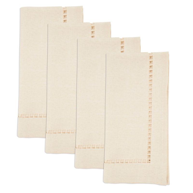 Saro Lifestyle Laser-Cut Hemstitch Napkin (Set of 4)