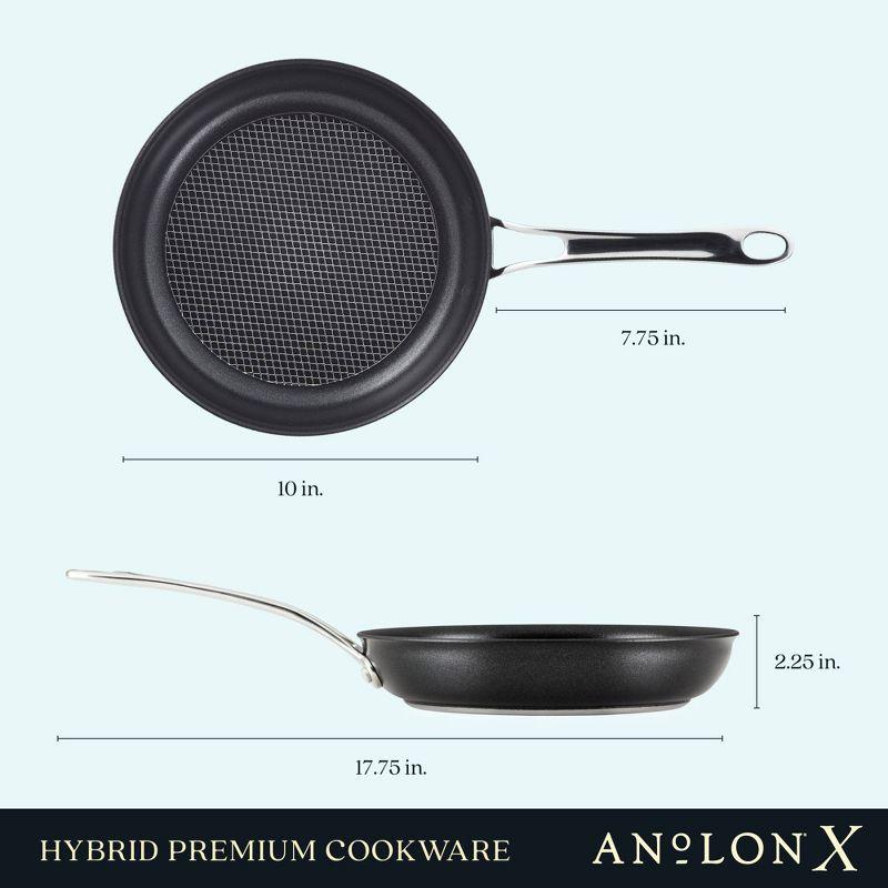 Anolon X 10" Hybrid Nonstick Induction Frying Pan Charcoal Gray