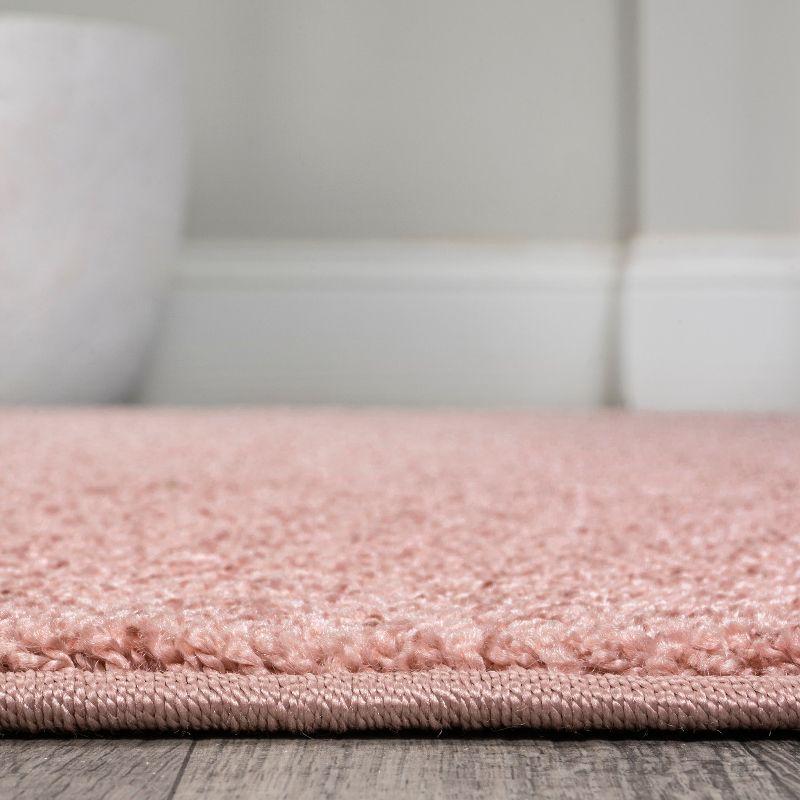3'x5'Oval  Haze Solid Low-Pile, Pink - JONATHAN Y