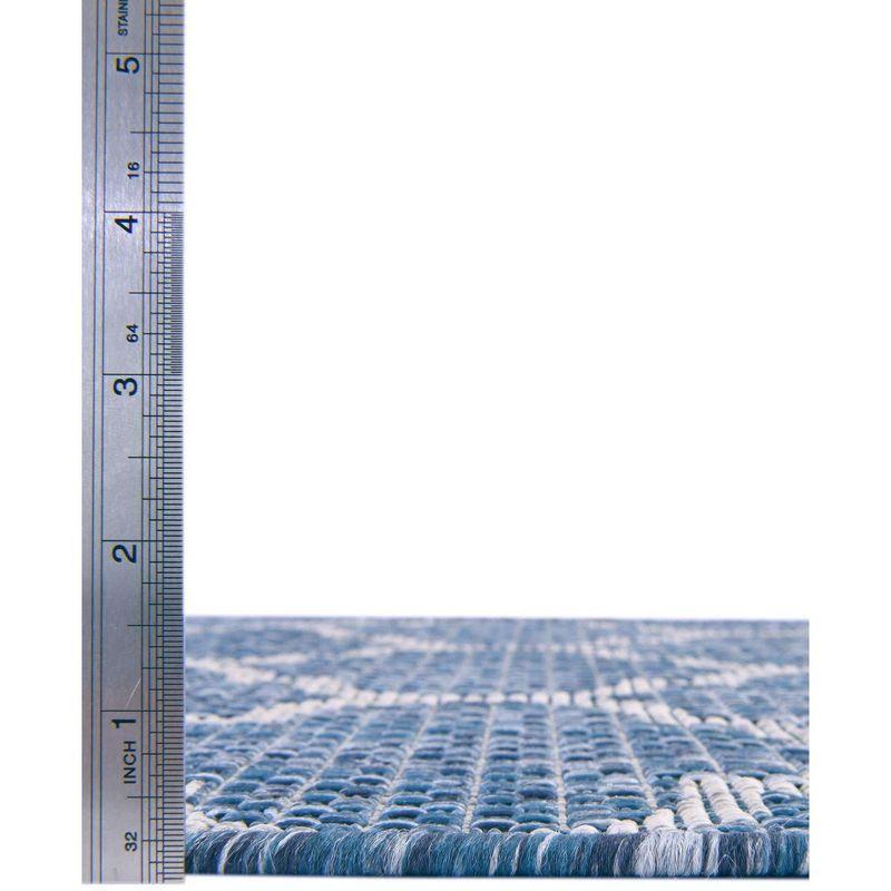 Unique Loom 8' 0 x 11' 4 Rectangle Indoor/Outdoor Trellis Navy Blue Area Rug