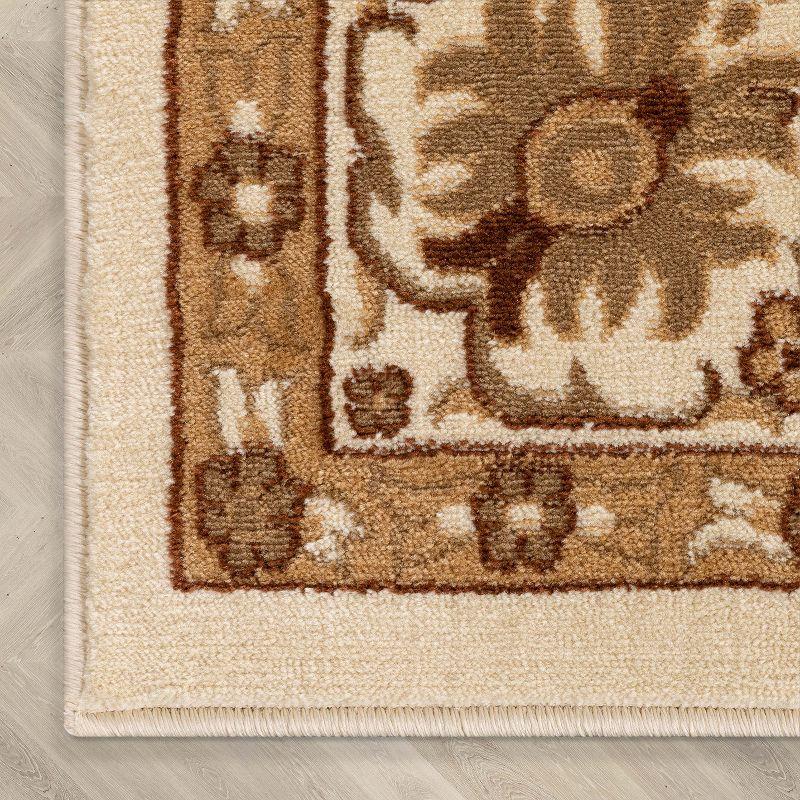 Well Woven Barclay Pyla Oriental Ivory Plush Pile Area Rug