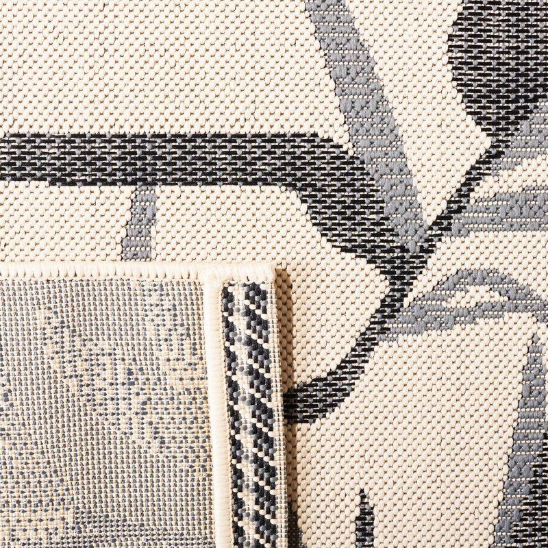 Courtyard CY7425 Power Loomed Indoor/Outdoor Area Rug - Beige/Anthracite - 8'x11' - Safavieh.