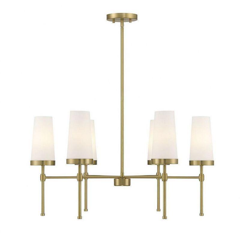 Savoy House Haynes 6 - Light Chandelier in  Warm Brass