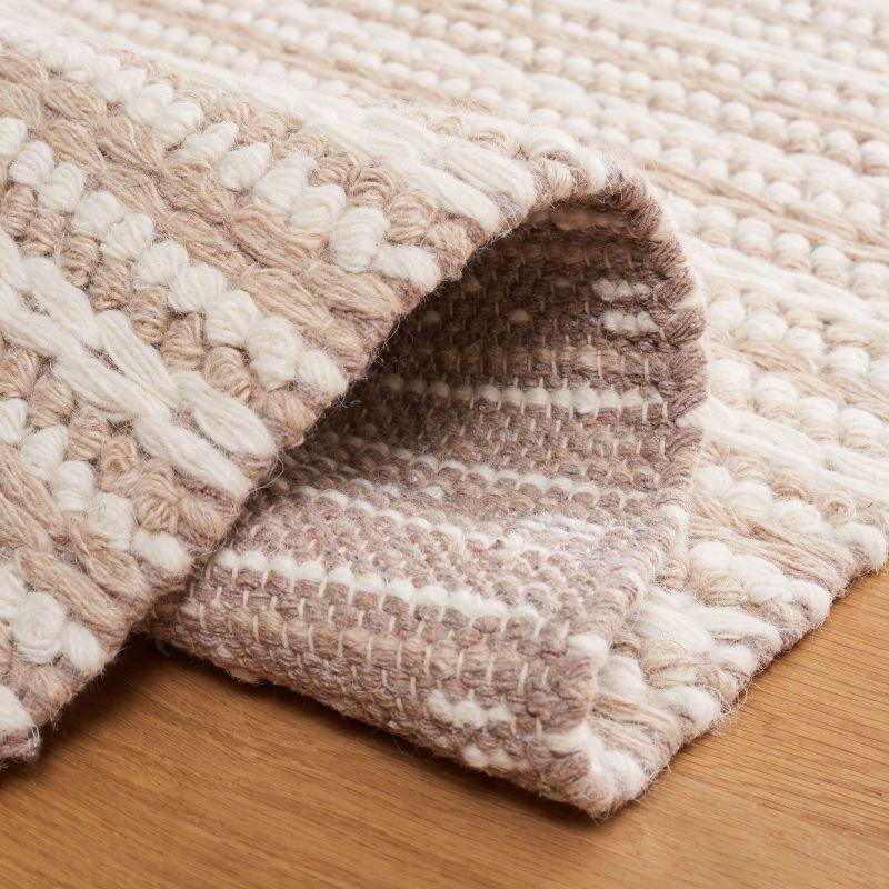 Natura NAT208 Handmade Indoor Area Rug - Taupe / Ivory - 4'x6' - Safavieh