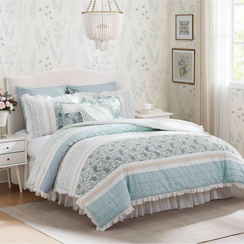 Madison Park Dawn 9 Piece Cotton Percale Comforter Set