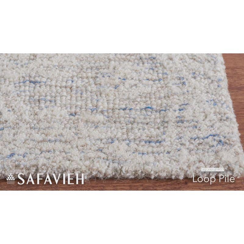 Elegant Gray Hand-Tufted Wool Area Rug - 27" x 7"